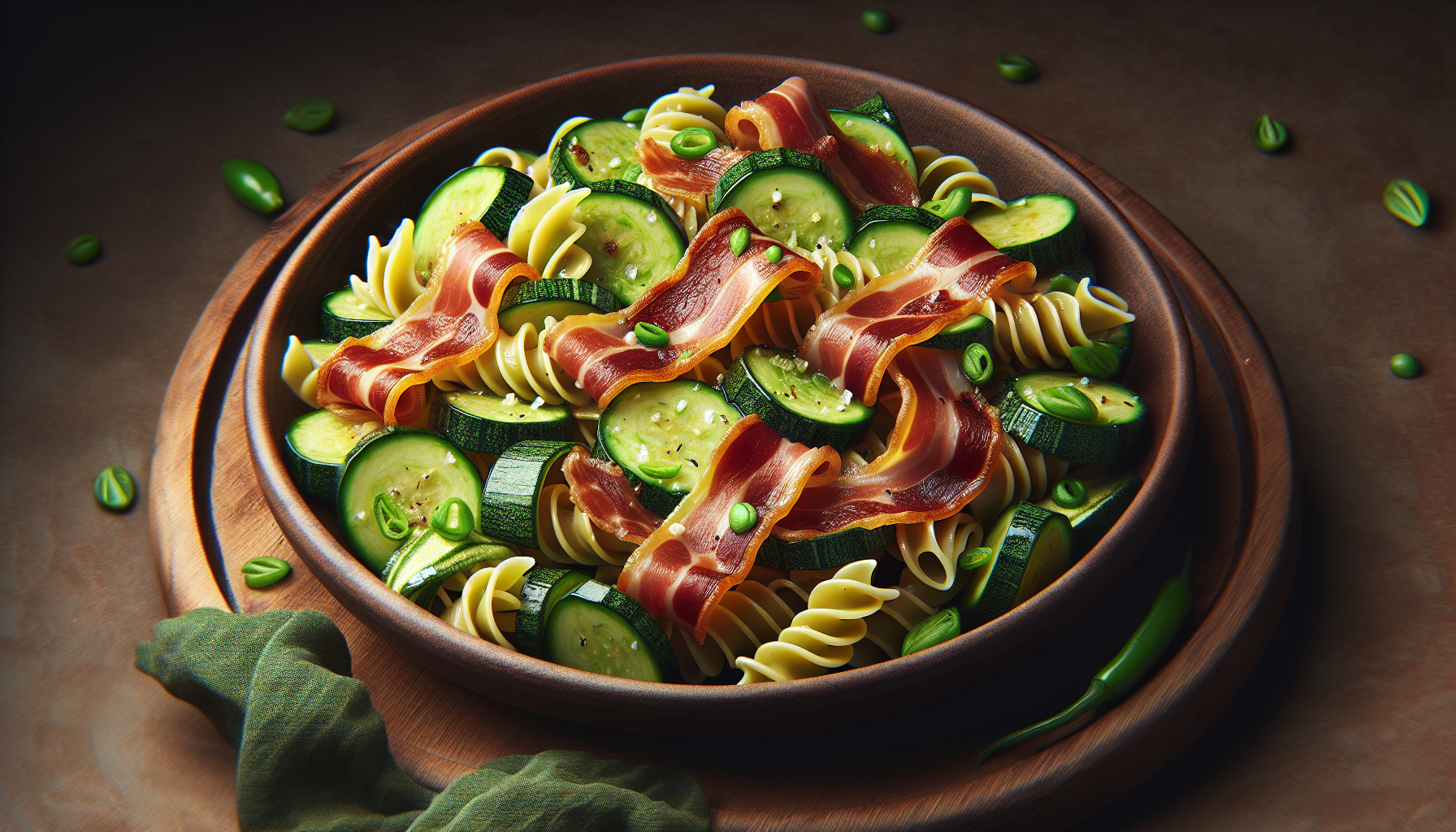 pasta con zucchine e speck